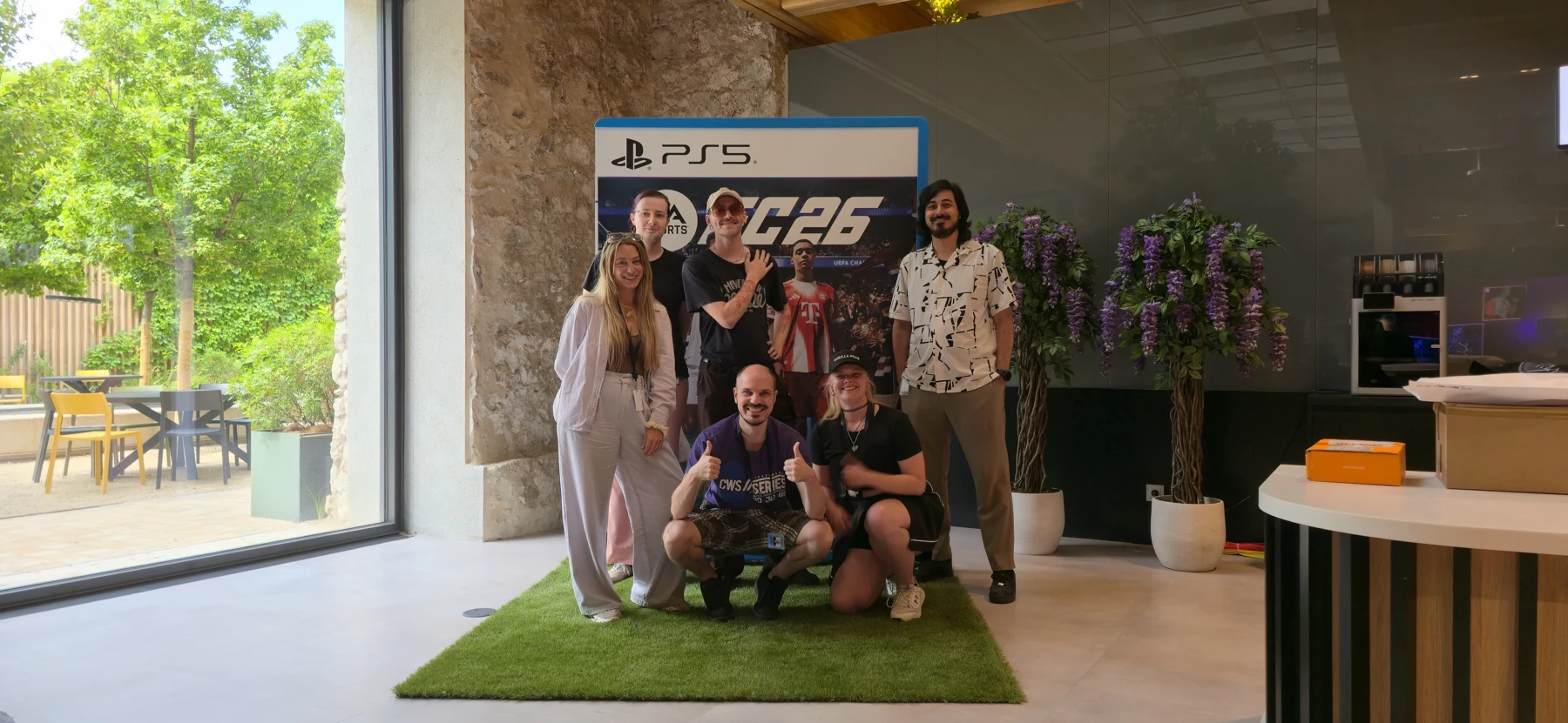 With the team at an EA Sports FC26 event in Spain